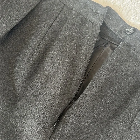 Vtg Talbots Wool Blend High Waist Pleated Trousers 30” Gray Dark Academia USA - Picture 10 of 11